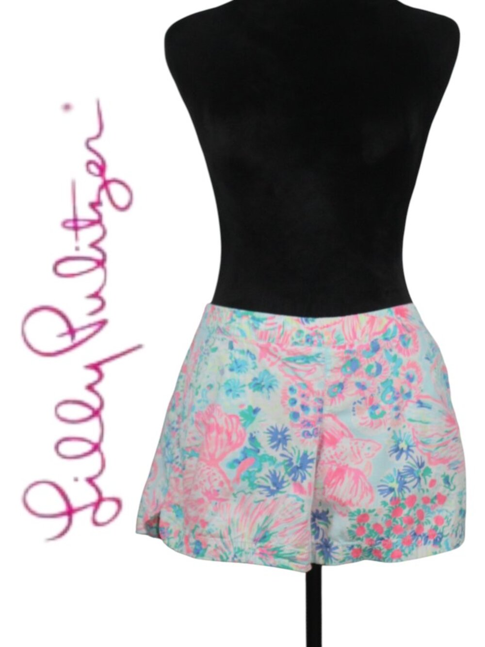 Lilly Pulitzer Brightly Colored Elastic Waist Shorts Size Medium